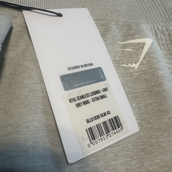 NWT Gymshark Women's Light Gray Leggings - Picture 9 of 9
